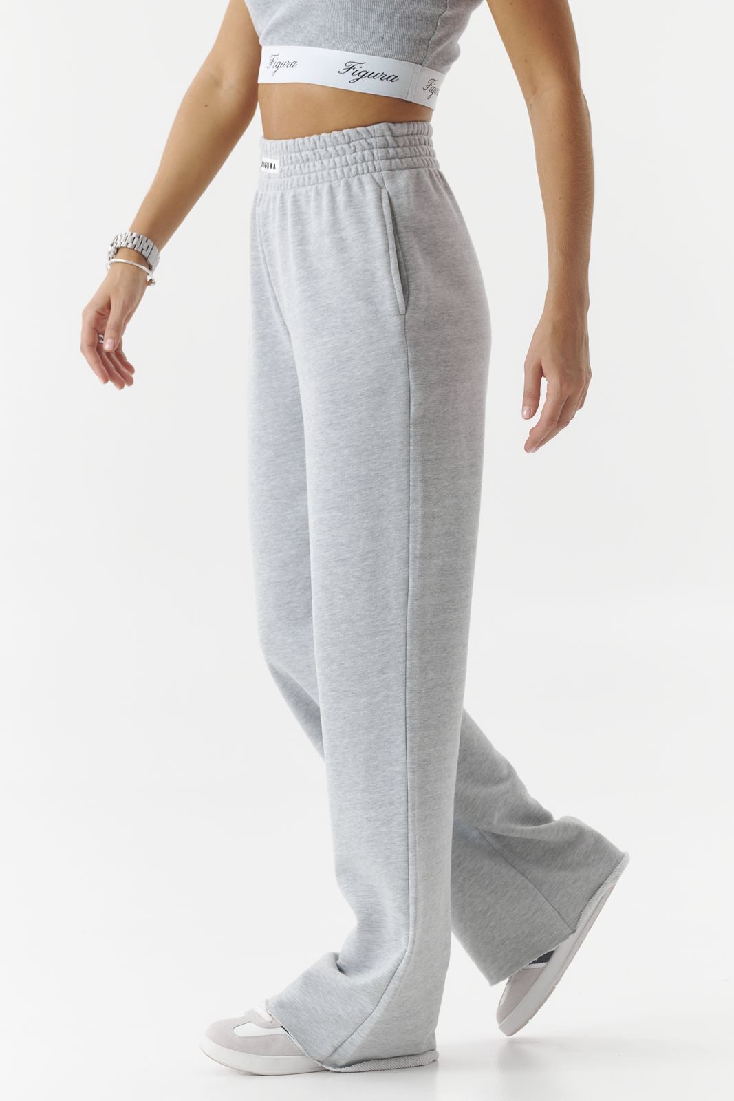 Grey Marl Straight Leg Jogger