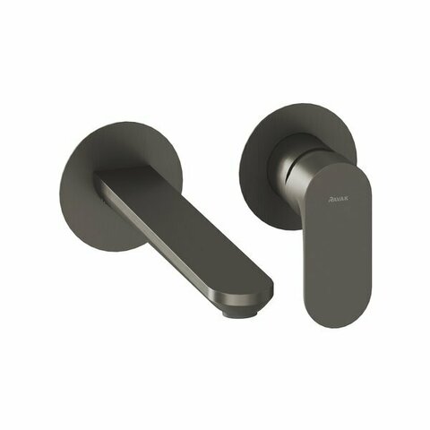 Ravak X070329 Смеситель для умывальника EL 019.20GB.O1 настенный ГРАФИТ (1 вывод) + нужен RB 07B.50 (X070231)