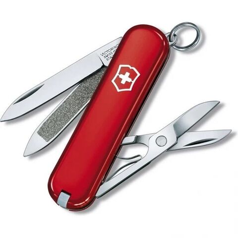 Нож-брелок Victorinox Classic, 58 mm, 7 функций, Red (0.6203)