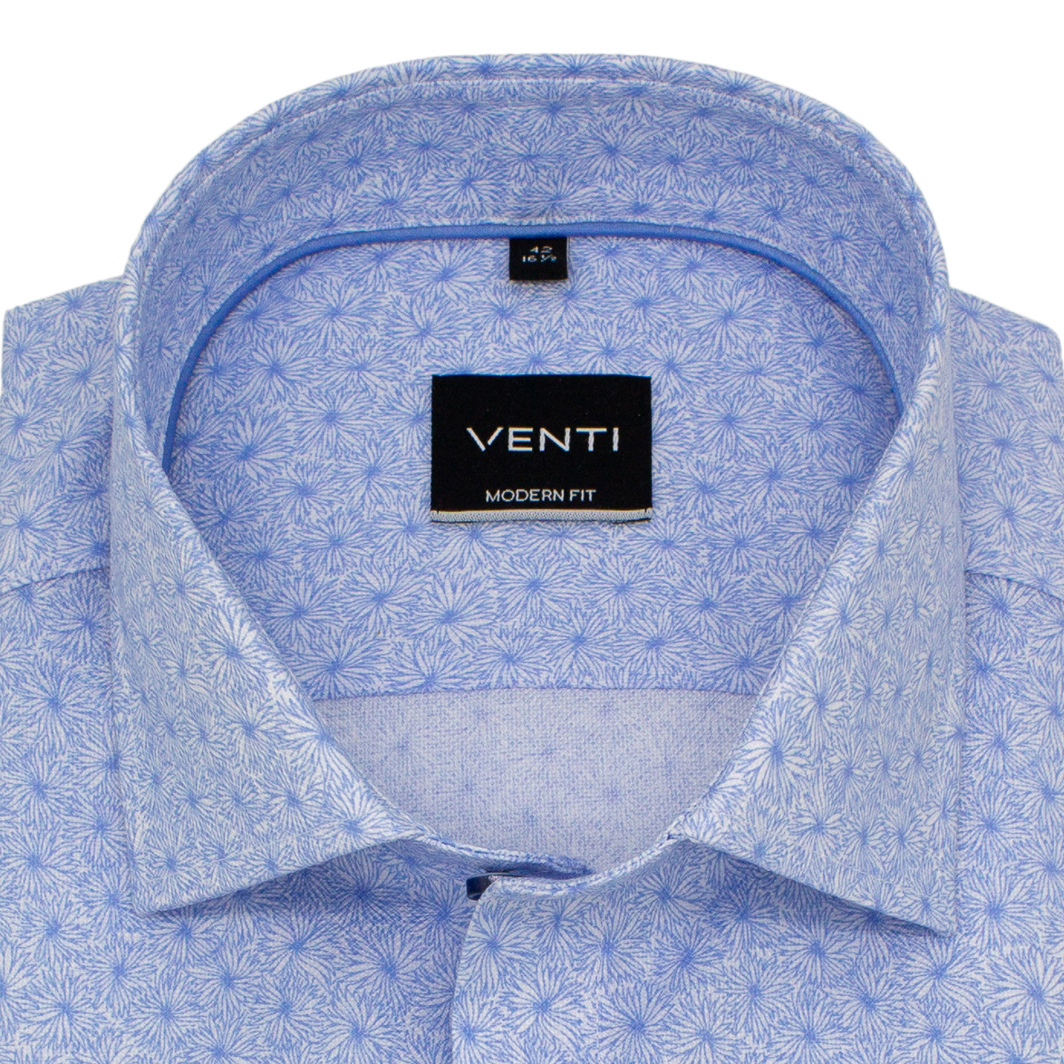 Рубашка Venti Modern Fit 103413000-100 голубой принт