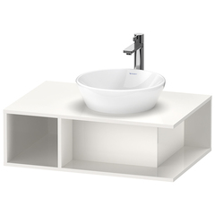 Duravit D-Neo Тумбочка подвесная компакт, 260x800x550 мм, 1 открытое отделение на левой стороне, цвет: белый высокоглянцевый DE495802222 фото