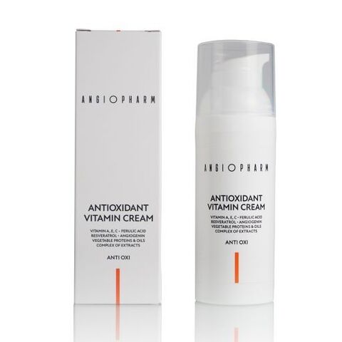 ANGIOPHARM АНТИОКСИДАНТНЫЙ КРЕМ С ВИТАМИНАМИ А, Е, С, 50 мл. | ANTIOXIDANT VITAMIN CREAM