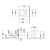 Duravit ME by Starck 2528092600 Унитаз подвесной с вертикальным смывом, цвет внутри белый, снаружи белый шелковисто-матовый