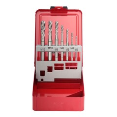 Набор метчиков машинных M3 -M12 HSSE DIN371/376 (Винт., C/2,5P, R35) 7пр Ruko 245062(K)