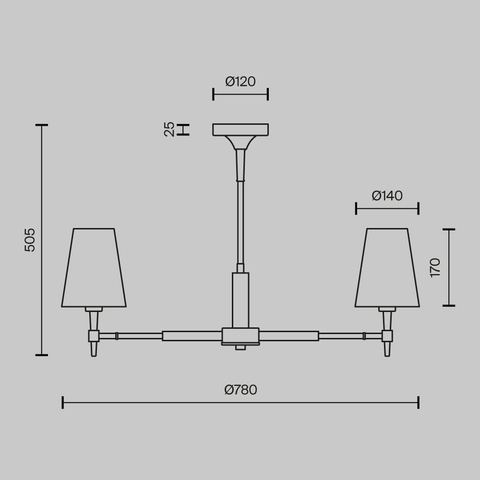 Подвесная люстра Maytoni Zaragoza H001CL-05BS