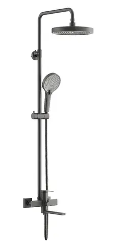 Душевая система тропический душ BELZ B24813-3 нержавеющая сталь, графит