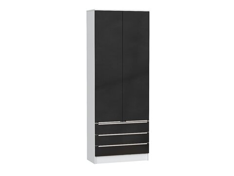 Шкаф двухстворчатый Стиль ШК-803 с ящиками Anthracite Белый
