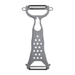 Овощечистка многофункциональная, со стальным лезвием, серая Marmiton