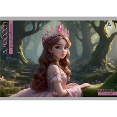 
          Альбом для рисования 28,5 *19,0 см., 12л., Alingar, на скрепке, мелованный картон (стандарт), 100 г/м2, "Принцессы", 4 дизайна в пленке т/у