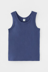 майка  для мальчика  К 1190-2уп/ультрамарин,пыльно-голубой джинс