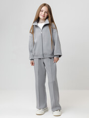 жакет  для девочки  КР 302885/серый 3911 к655