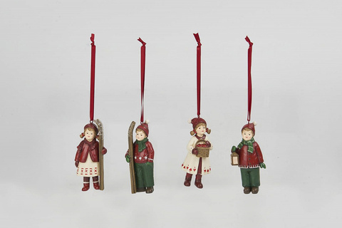 Подвесные фигурки, ассорт. 4шт. 4.2x3.5x9.6см