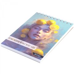 
          Скетчбук А5 50л., "Девушка с апельсинами", 160 г/м2, Alingar, гребень, мелованный картон, жёсткая подложка, офсет