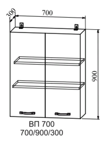 Кухня Манго шкаф верхний высокий 700
