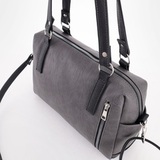 Сумка Саломея 1105 македония серый + черный