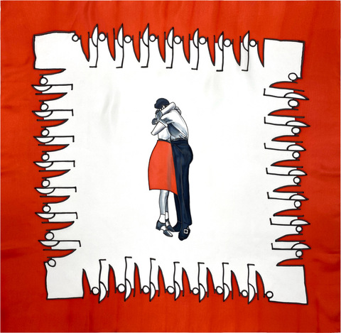 Шелковый платок батик 