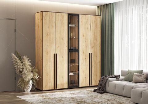 Комплект шкафов Норд №2 Дуб Крафт, Дуб Крафт (КРОМКА ВЕНГЕ)