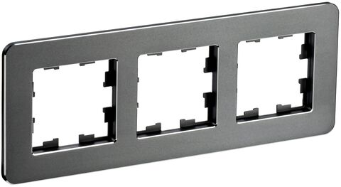 BRITE Рамка 3-мест. РУ-3-1-Бр металл титан RE IEK