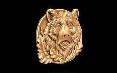 Силиконовый молд Медведь (медальон) № 0465