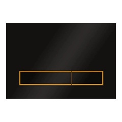 Veconi VFSD003BLG Клавиша смыва для унитаза чёрная матовая/золото фото