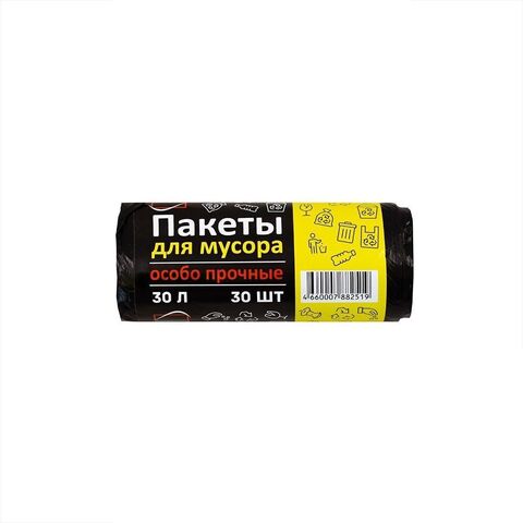 Пакеты для мусора в пачке на 60 литров. 24 шт.