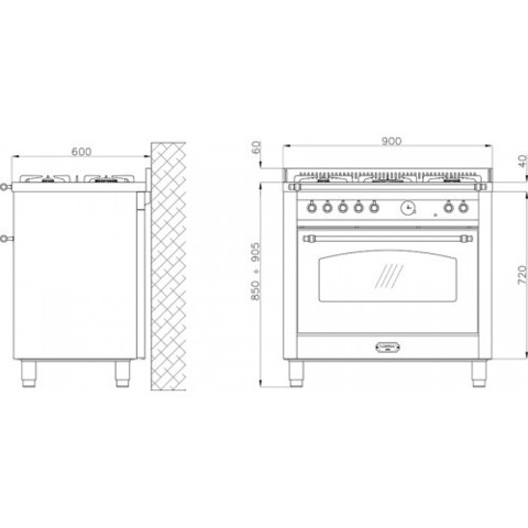 Варочный центр LOFRA PLG96GVT/C
