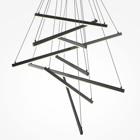 Подвесная светодиодная люстра Maytoni Line MOD016PL-L96BK