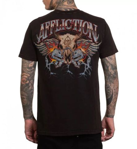 Affliction | Футболка мужская EXHAUST Tee A27878 сзади