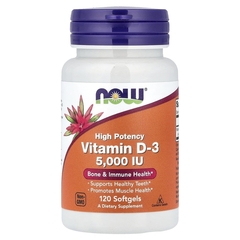 Now Foods Vitamin D3 5000 МЕ 120 softgels , Витамин Д3