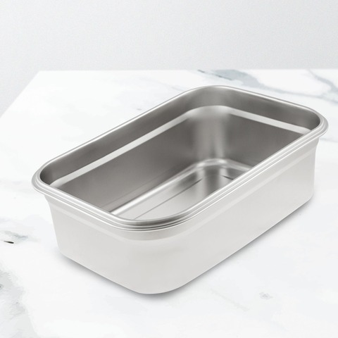 Контейнер пищевой Jolly Kitchen с крышкой, нержавеющая сталь, 32x23x10,5 (4,5 литра)