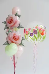Сет гелиевых шаров Цветочный рай