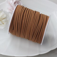 Шнур замшевый (искусственный), коричневый, 2,3*1 мм, 1 метр, ШН006