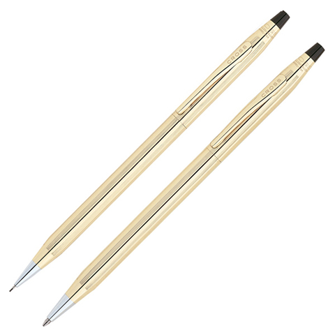 Набор подарочный Cross Century Classic, 10 Karat Rolled Gold, шариковая ручка + карандаш (450105)