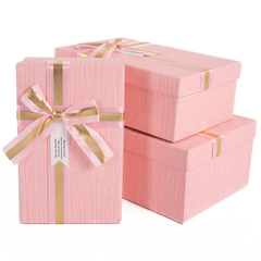 Коробка одиночная, Прямоугольник, Элегант, Нежно-розовый, 19*12*6,5 см, 1 шт.