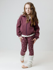 брюки  для девочки  КР 400874/бордовый 1411 Н068.1 к651