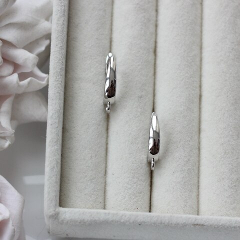 Швензы 14*4 мм с английским замком, родий, Ш116