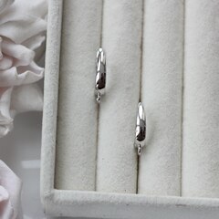 Швензы 14*4 мм с английским замком, родий, Ш116