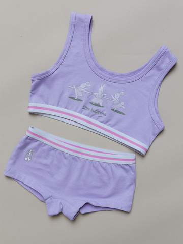 003_НБО24  Комплект майка-топ + трусы д/д, сиреневый