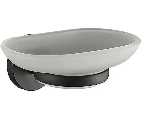 Мыльница стеклянная навесная HAIBA HB8702 черная