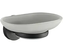 Мыльница стеклянная навесная HAIBA HB8702 черная