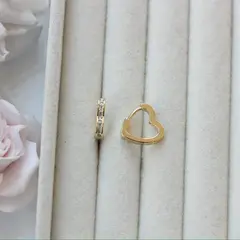 Швензы Конго Сердце 14*2,7 мм, позолота, Ш115