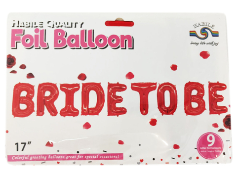 К Надпись, BRIDE TO BE (Будущая невеста), Красный, 17