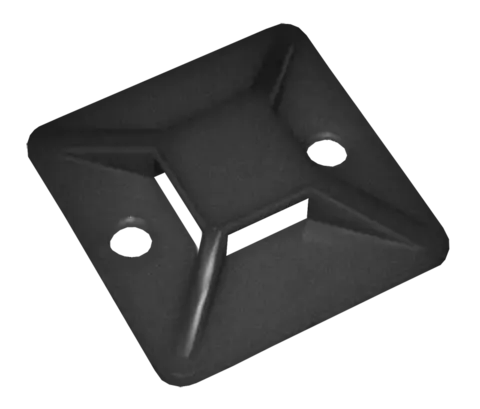 Площадка самоклеящаяся 30х30 черная под хомуты (100шт) IEK