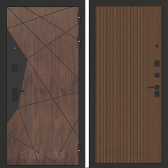 Входная металлическая дверь Бункер БН-14 Американский орех Хомс Дуб кантри темный
