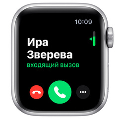 Смарт-часы Apple Watch Series 5 44mm Silver Case with White Sport Band (MWVD2RU/A)