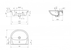 РАКОВИНА ERICA 55