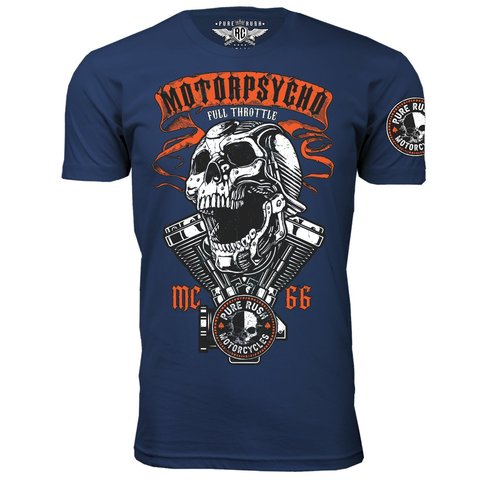 Футболка FULL THROTTLE Navy Blue Rush Couture. Made in USA