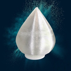 Плафон сферический конус на резьбе/ D4cм, H5см. Пластик