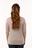 Джемпер для беременных 09925 бежевый меланж