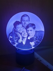 Фото-светильник в форме круга